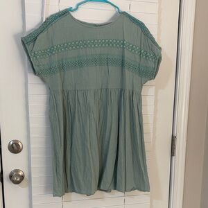 Elegant Teal Spring Dress